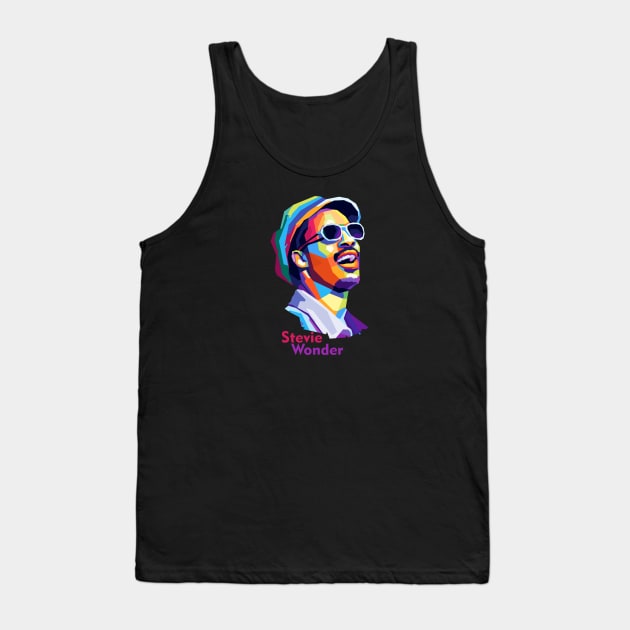 Stevie Wonder Tank Top by Zet Art